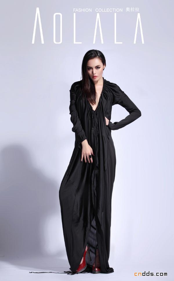 AOLALA原创新款黑色性感礼服