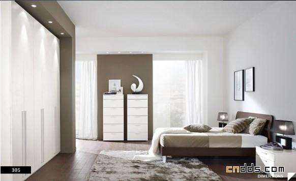 现代风格的卧室