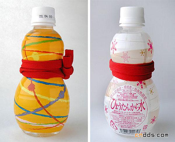 漂亮的日式PET塑料瓶饮料设计