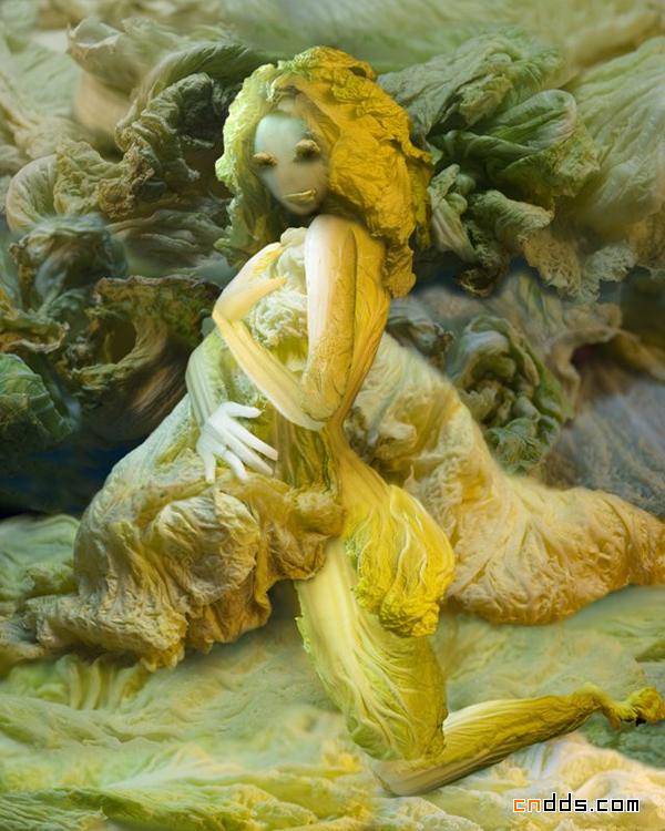 用蔬菜作画—鞠多奇,蔬菜皇后的艺术