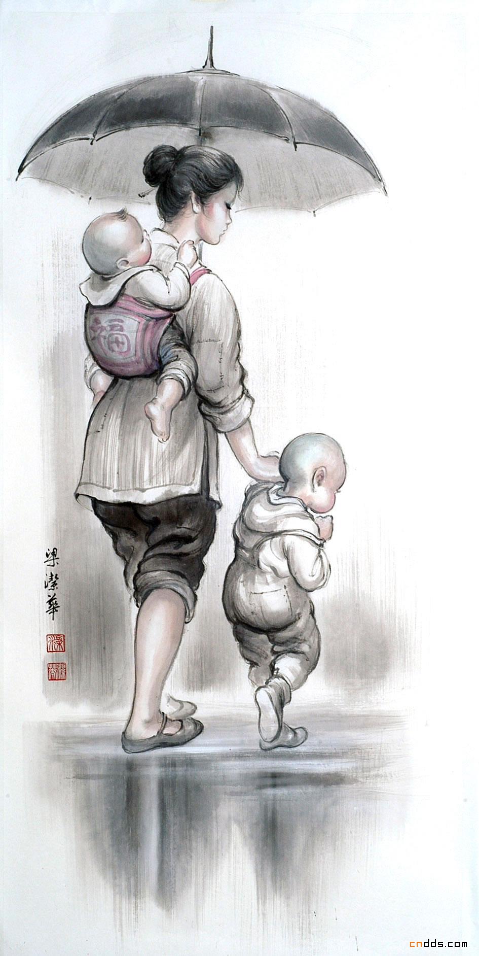梁洁华国画艺术作品欣赏