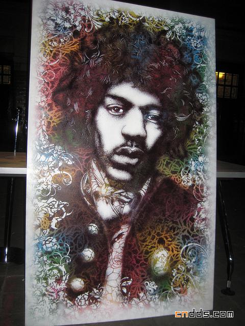 人物插画欣赏：电吉他大师Jimi Hendrix