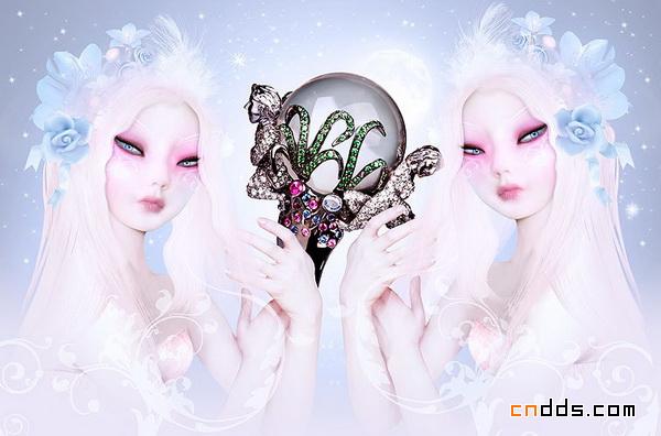 华丽的哥特梦境— Lydia Courteille珠宝广告插画