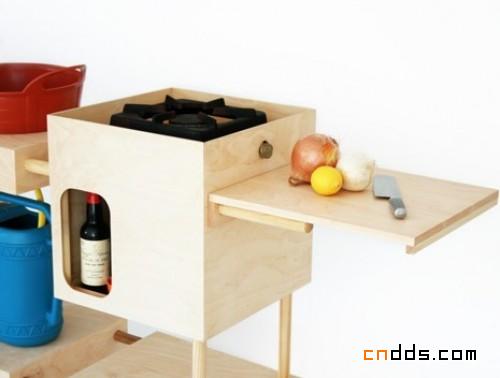 Nina Tolstrup的移动简易厨房设计