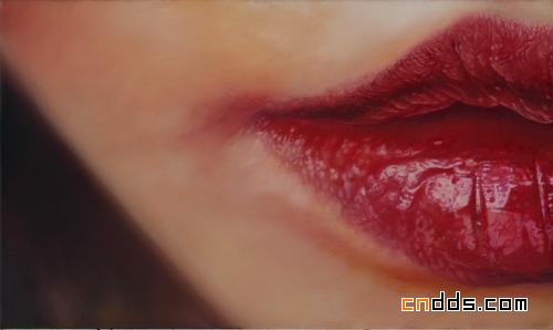 迷人的红唇：Kim Sung Jin油画作品