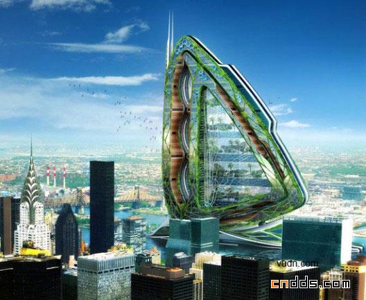 纽约农场摩天大楼概念设计（垂直的蜻蜓）