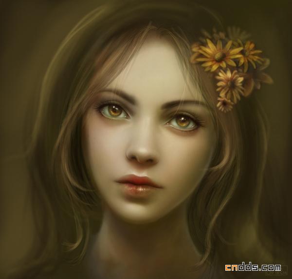 漂亮的女人插画作品