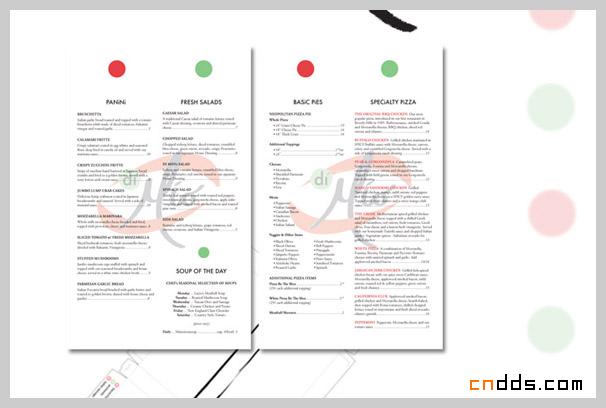16個國外比薩菜單設計欣賞