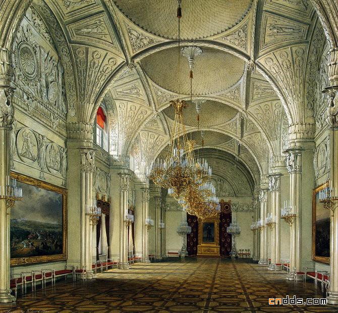 俄罗斯水彩画家的宫殿绘画艺术
