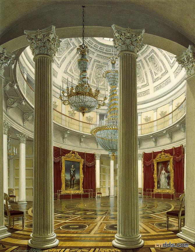 俄罗斯水彩画家的宫殿绘画艺术