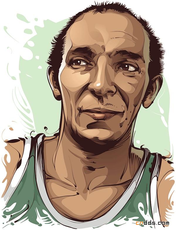 巴西著名体育人物肖像插画作品