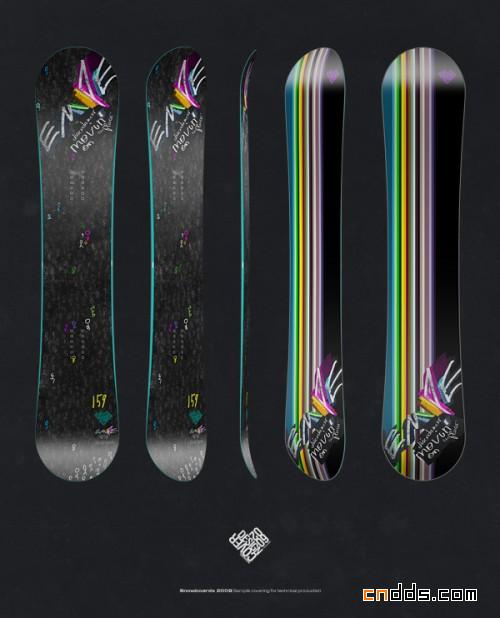 美丽的滑雪板设计