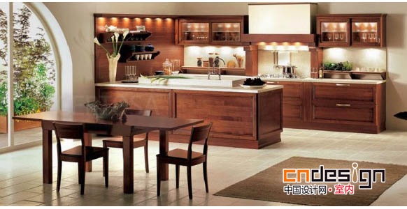 棕色系厨房设计欣赏