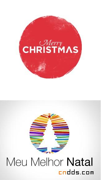 标志设计元素运用实例：圣诞节