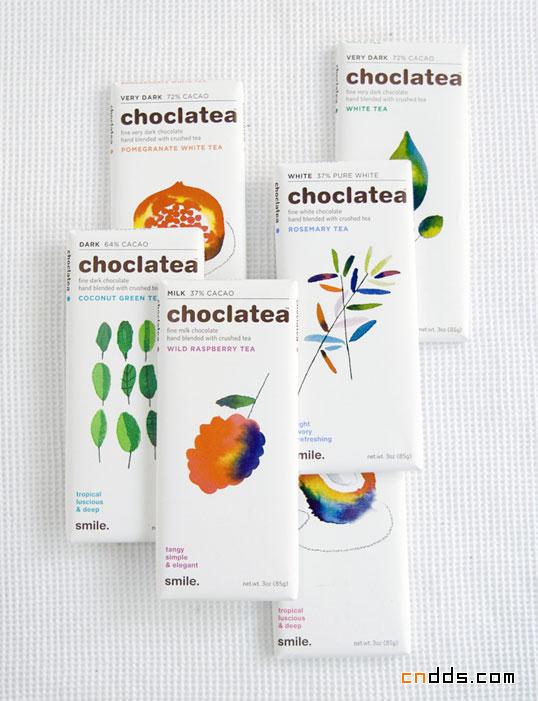 水彩图案巧克力外包装设计