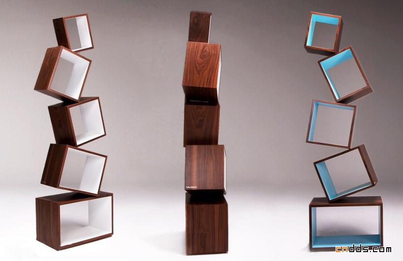 美国设计师亚历戈麦斯平衡书柜设计
