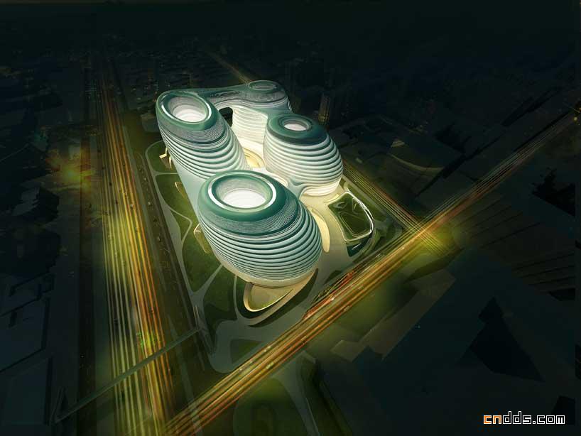 世界著名设计师扎哈·哈迪德:星系扎哈那边的工作chaoyangmen SOHO(个体户)现在正在建设之中