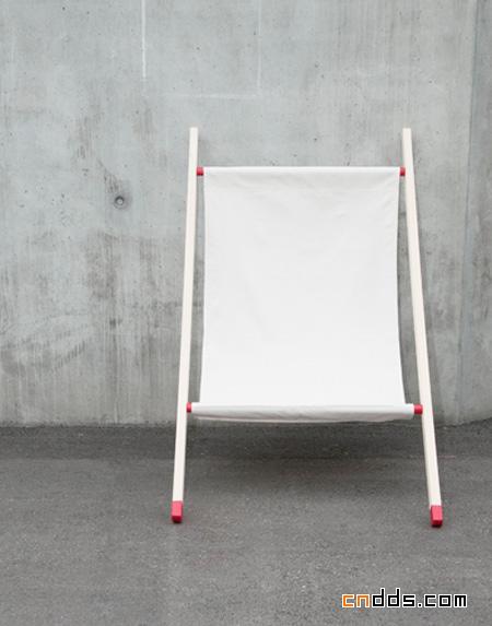 简洁的“墙椅” 创意设计