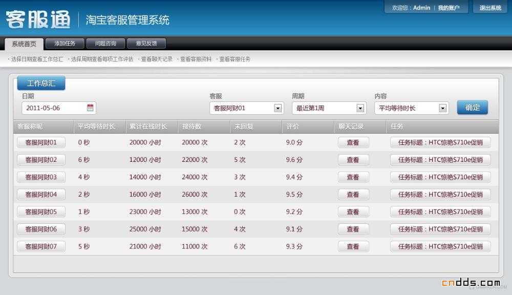 客服通BS界面设计欣赏