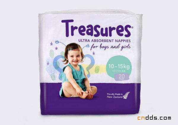 童趣的延伸-Treasures尿布包装设计