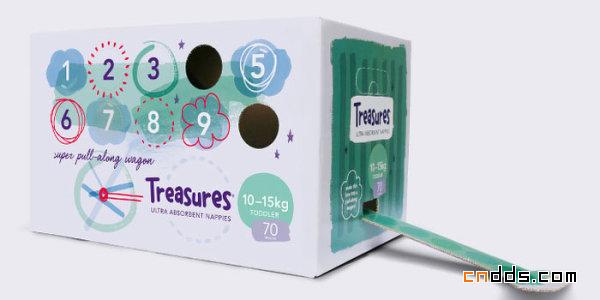 童趣的延伸-Treasures尿布包装设计