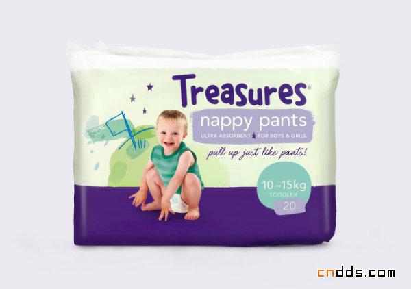 童趣的延伸-Treasures尿布包装设计