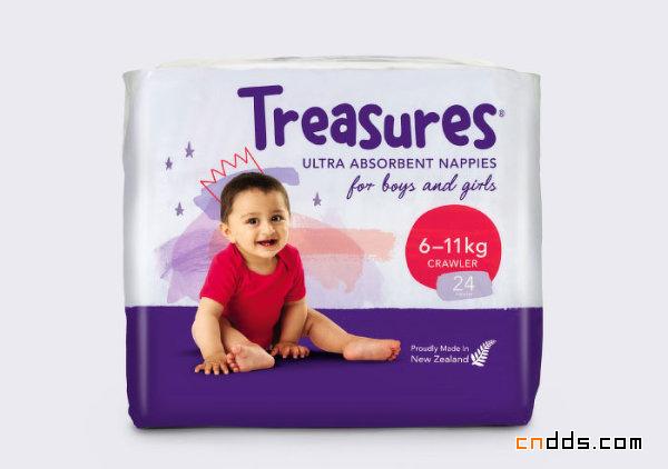 童趣的延伸-Treasures尿布包装设计