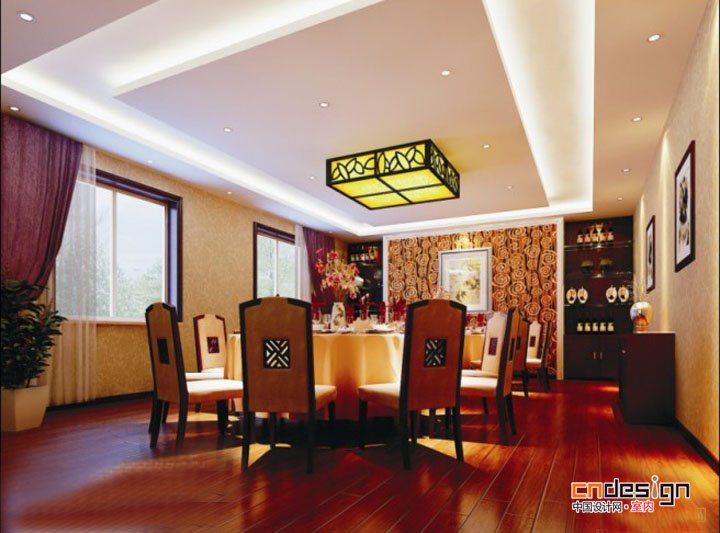现代中式餐厅室内设计欣赏
