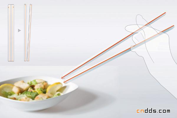 可回收利用的纸质筷子设计
