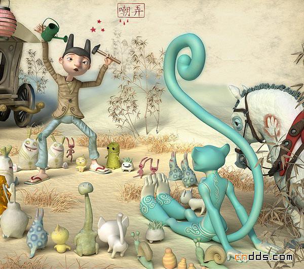 法国设计师中国风插画作品欣赏