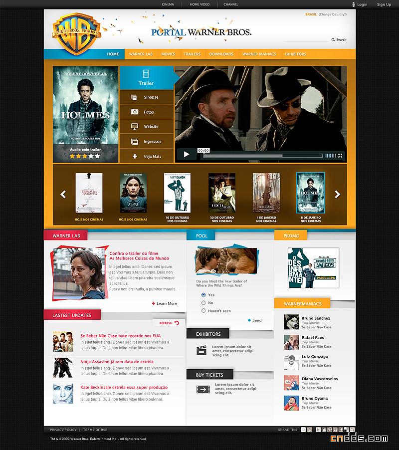 WB电影主题网站设计