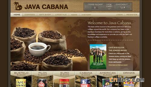 醇香咖啡网站网页设计