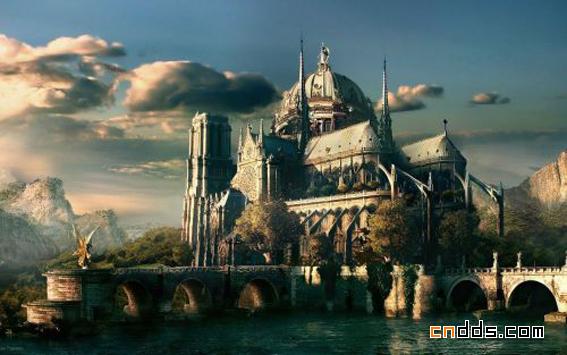 魔幻CG创意游戏城堡场景设计
