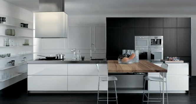 黑白时尚Elmar Cucine现代厨房设计