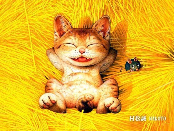 Makoto Muramatsu的萌猫插画集