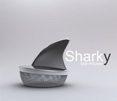 Pablo Matteoda设计的鲨鱼茶包