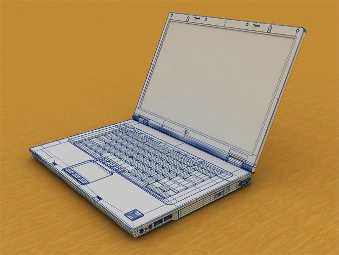 HP8430笔记本建模渲染