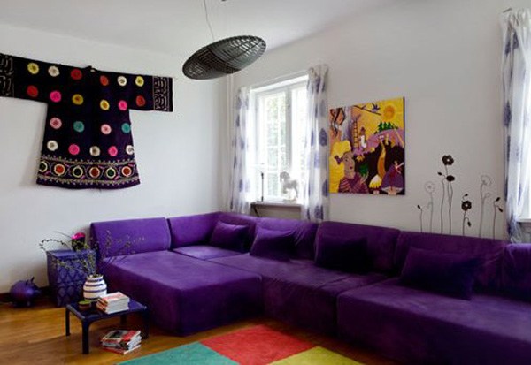 简洁梦幻紫色室内设计欣赏