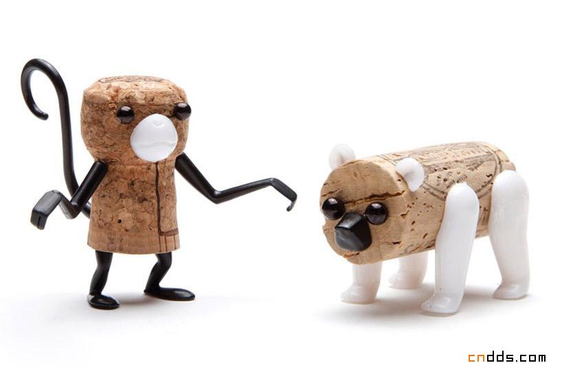 DIY动物软木瓶塞产品设计