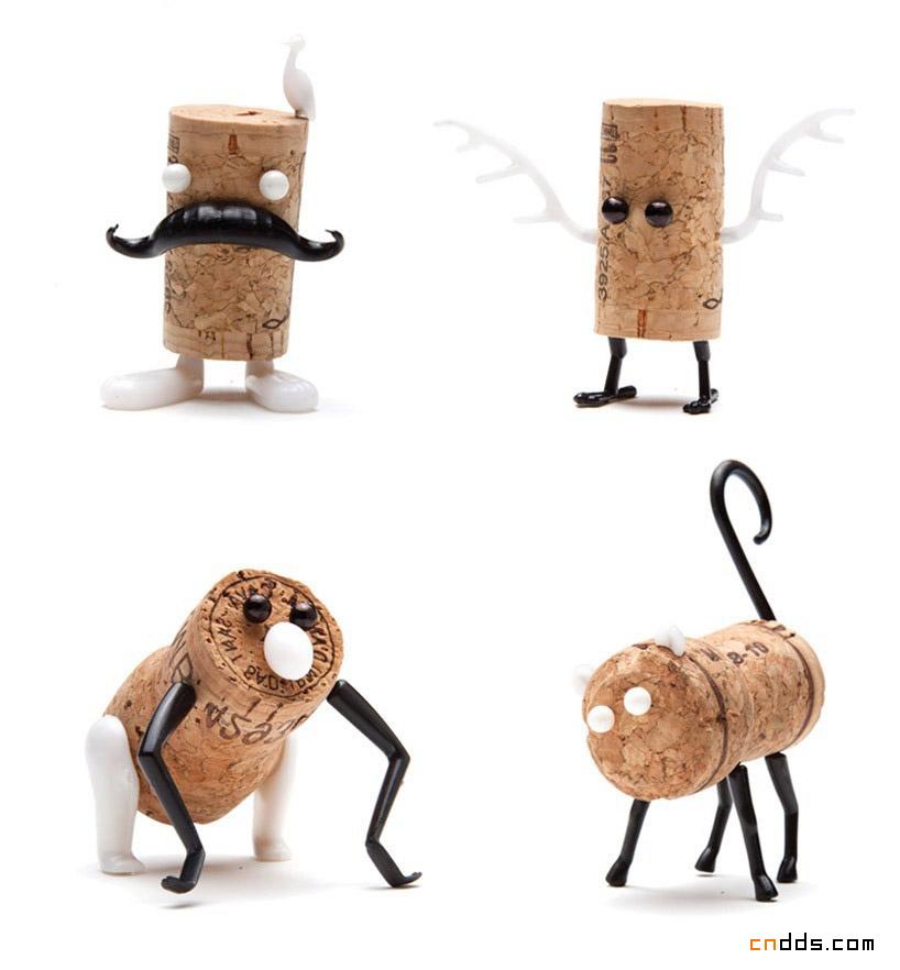 DIY动物软木瓶塞产品设计