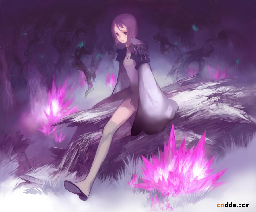 梦幻紫色系动漫插画设计欣赏