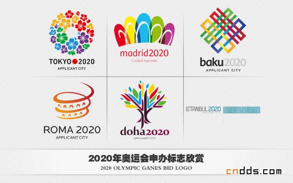 六大城市2020年奥运会申办标志欣赏