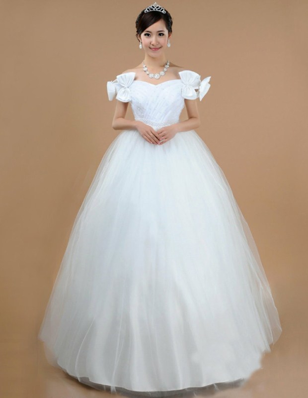 超显瘦韩式公主美艳及地婚纱