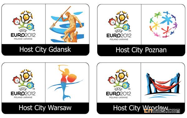2012年欧洲杯各主办城市组合标志