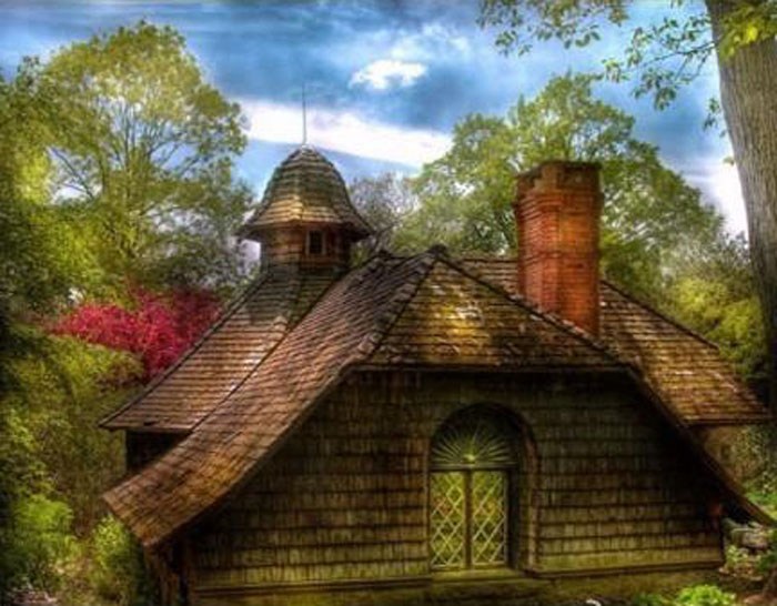 很梦幻的小房子仿若走进童话世界里的建筑