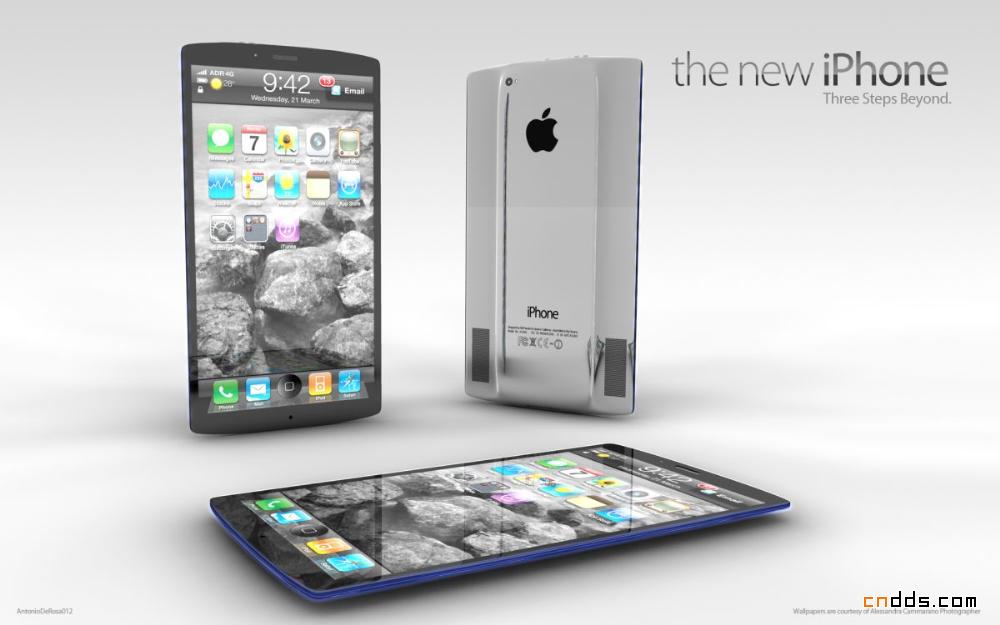 苹果iPhone5概念手机无需SIM卡 拥有三块屏幕