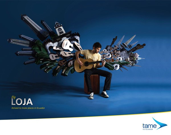 Tame Ecuador(航空公司)独树一帜的系列创意广告