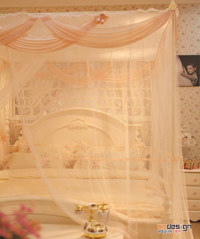 浪漫家装卧室，床幔用处大
