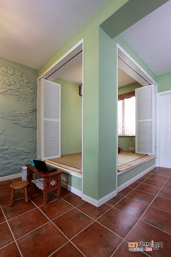 粉嫩绿墙让家装更加温馨典雅