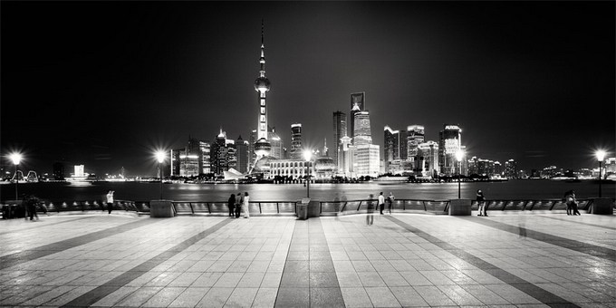 黑白照片体现中国城市魅力